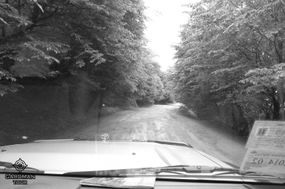Black & white road