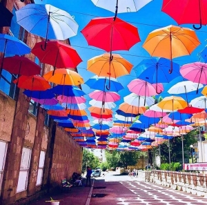 Floating Umbrellas in The Streets | Umbrella Sky in Armenia